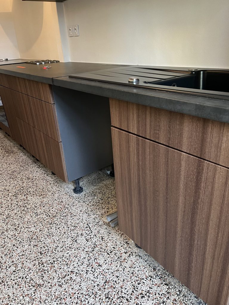 Rénovation cuisine en effet bois, quartier Neudorf à Strasbourg