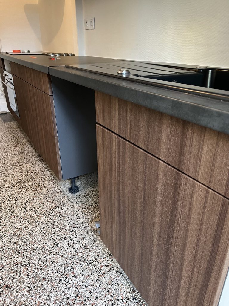 Rénovation cuisine en effet bois, quartier Neudorf à Strasbourg