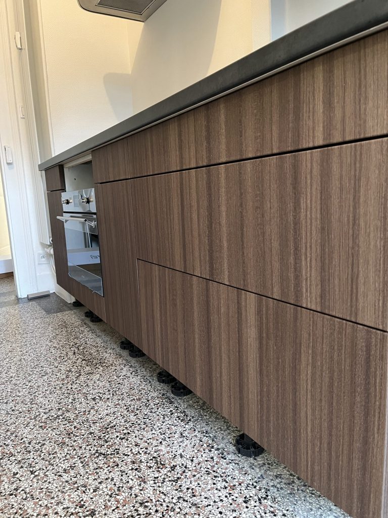 Rénovation cuisine en effet bois, quartier Neudorf à Strasbourg